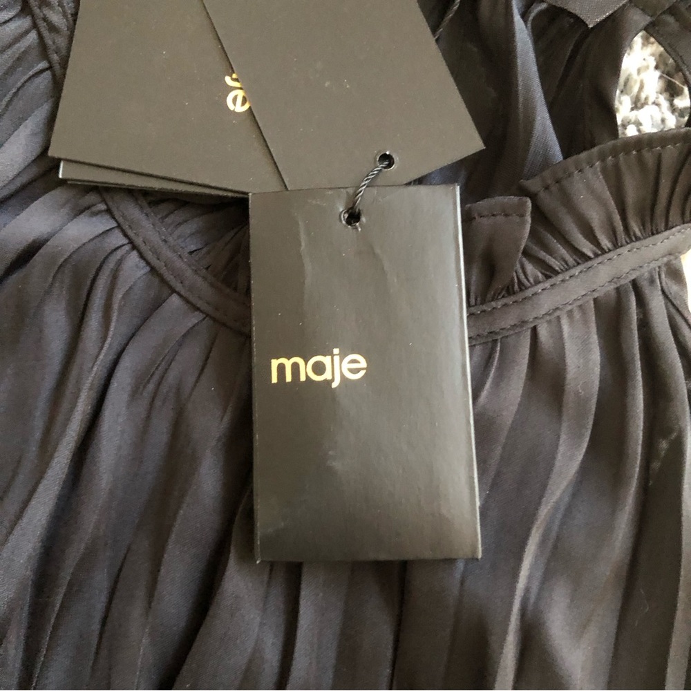 NWT MAJE Leville Pleated Halter Top - Picture 6 of 10